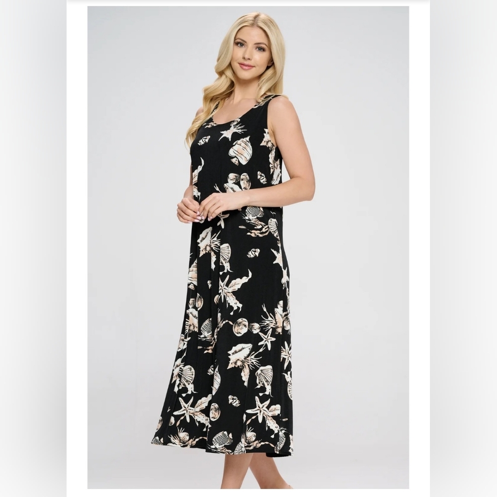 Jostar Long Tank Dress, Shells/Sand (W309), Size L - Picture 2 of 5
